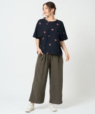 NGKHD05180 GIANNI LO GIUDICE(ジャンニ ロ ジュディチェ) [洗える・日本製]抜染ドットカットソー カーキ