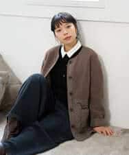 NHDAH39360 GIANNI LO GIUDICE(小さいサイズ)(メゾン ドゥ サンク) ボアタフタキルトブルゾン モカブラウン