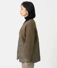 NHDAH39360 GIANNI LO GIUDICE(小さいサイズ)(メゾン ドゥ サンク) ボアタフタキルトブルゾン モカブラウン