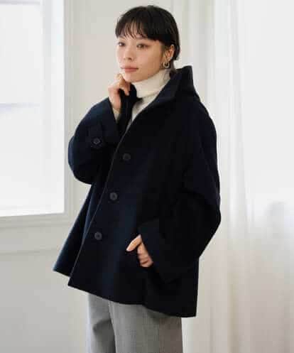 NHDAI88790 GIANNI LO GIUDICE(小さいサイズ) アンゴラ混ウールショートコート