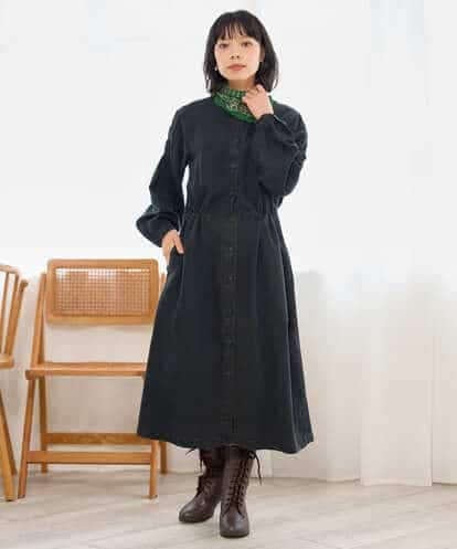 NHEAH37390 GIANNI LO GIUDICE(小さいサイズ) テンセルデニムヴィンテージワンピース