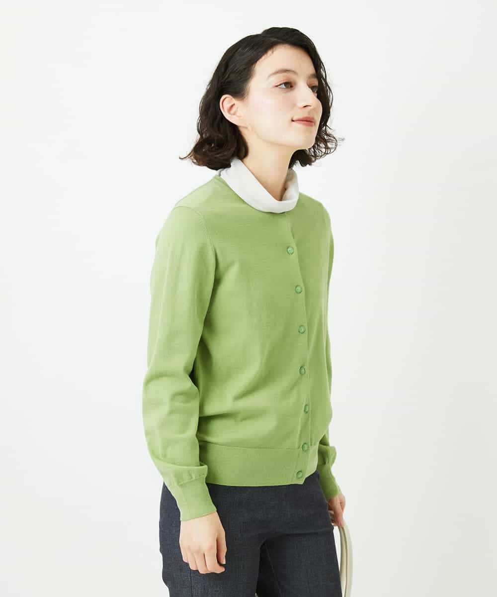 NHSEF80180 GIANNI LO GIUDICE(小さいサイズ)(メゾン ドゥ サンク) [アンサンブル対応]クルーネックニットカーディガン ピンク