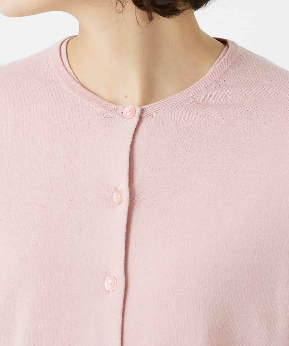 NHSEF80180 GIANNI LO GIUDICE(小さいサイズ)(メゾン ドゥ サンク) [アンサンブル対応]クルーネックニットカーディガン ピンク