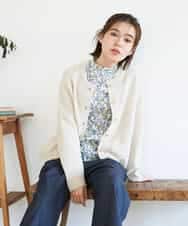 NHSGE40270 GIANNI LO GIUDICE(小さいサイズ)(メゾン ドゥ サンク) ペーパーヤーンニットカーディガン ベージュ
