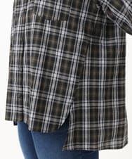 OLBKD14099 eur3(エウルキューブ) 【大きいサイズ】ドロップショルダーシャツ ブラック