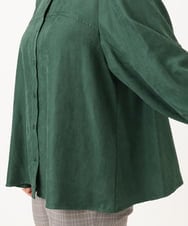 OLBLD15099 eur3(エウルキューブ) 【大きいサイズ】コーデュロイフレアシルエットブラウス グリーン
