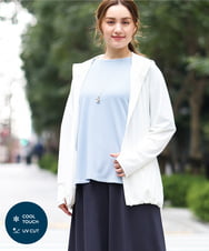 OLCGA21099 eur3(エウルキューブ) 【大きいサイズ/機能素材アイテム】接触冷感ラッシュガード ホワイト(90)