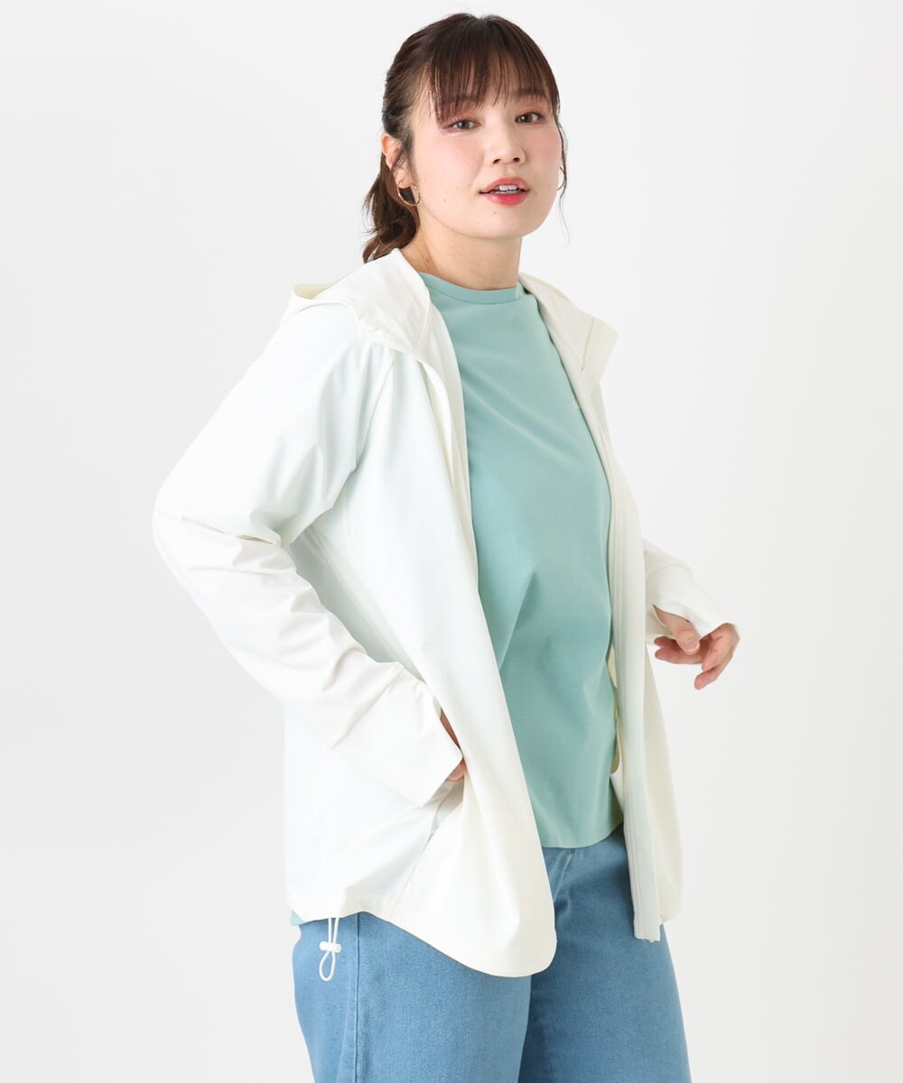 OLCGA21099 eur3(エウルキューブ) 【大きいサイズ/機能素材アイテム】接触冷感ラッシュガード ホワイト(90)