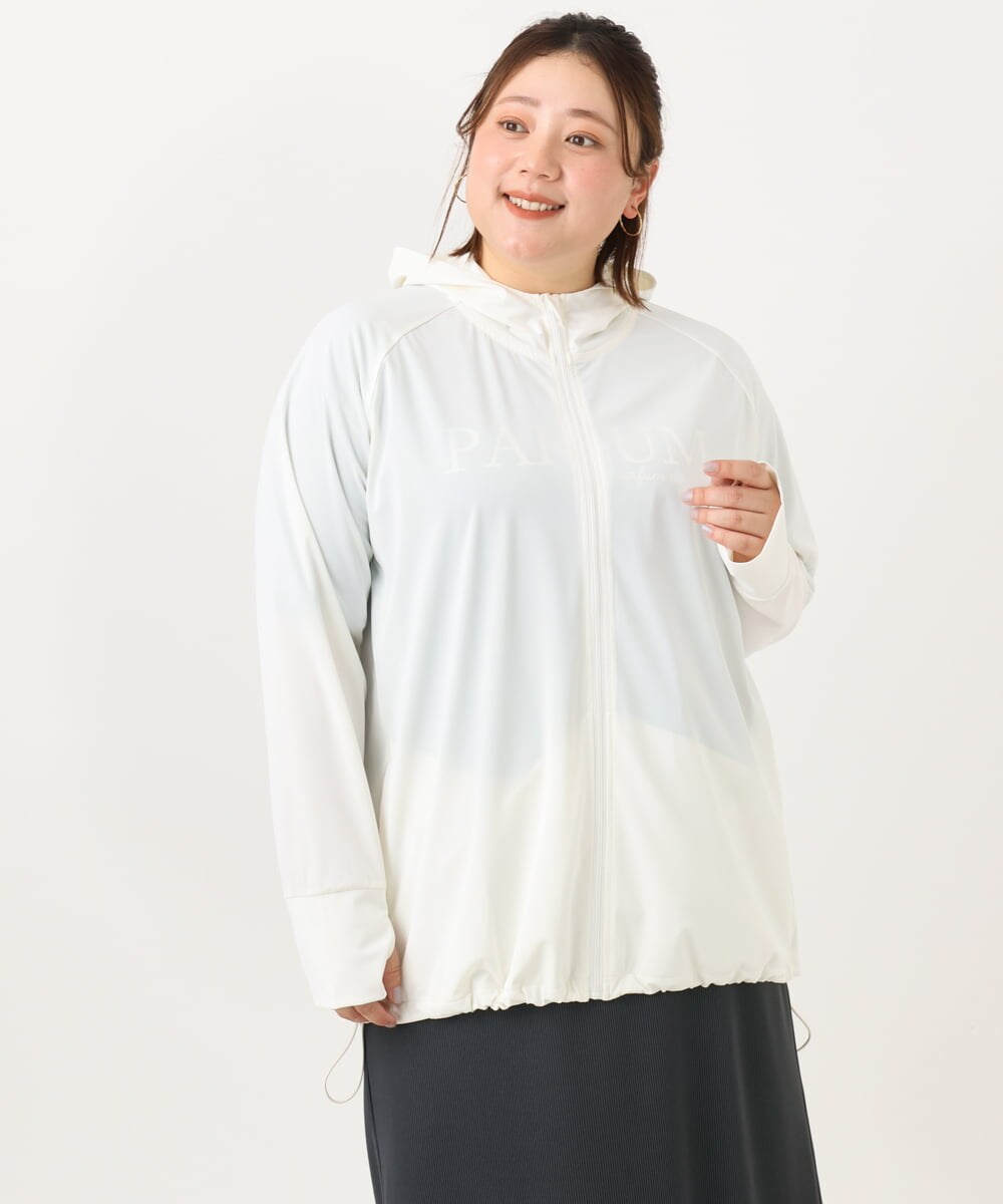 OLCGA21099 eur3(エウルキューブ) 【大きいサイズ/機能素材アイテム】接触冷感ラッシュガード ホワイト(90)