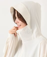 OLCGD09119 eur3(エウルキューブ) 【大きいサイズ/機能素材アイテム】接触冷感フレアラッシュガード アイボリー