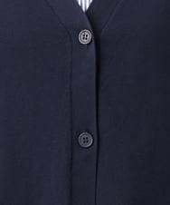 OLCKD04109 eur3(エウルキューブ) 【大きいサイズ】シャツドッキングニットカーディガン ネイビー