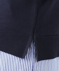 OLCKD04109 eur3(エウルキューブ) 【大きいサイズ】シャツドッキングニットカーディガン ネイビー