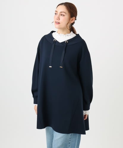 OLEBD16099 eur3 【大きいサイズ】ダンボールフーディー風チュニック
