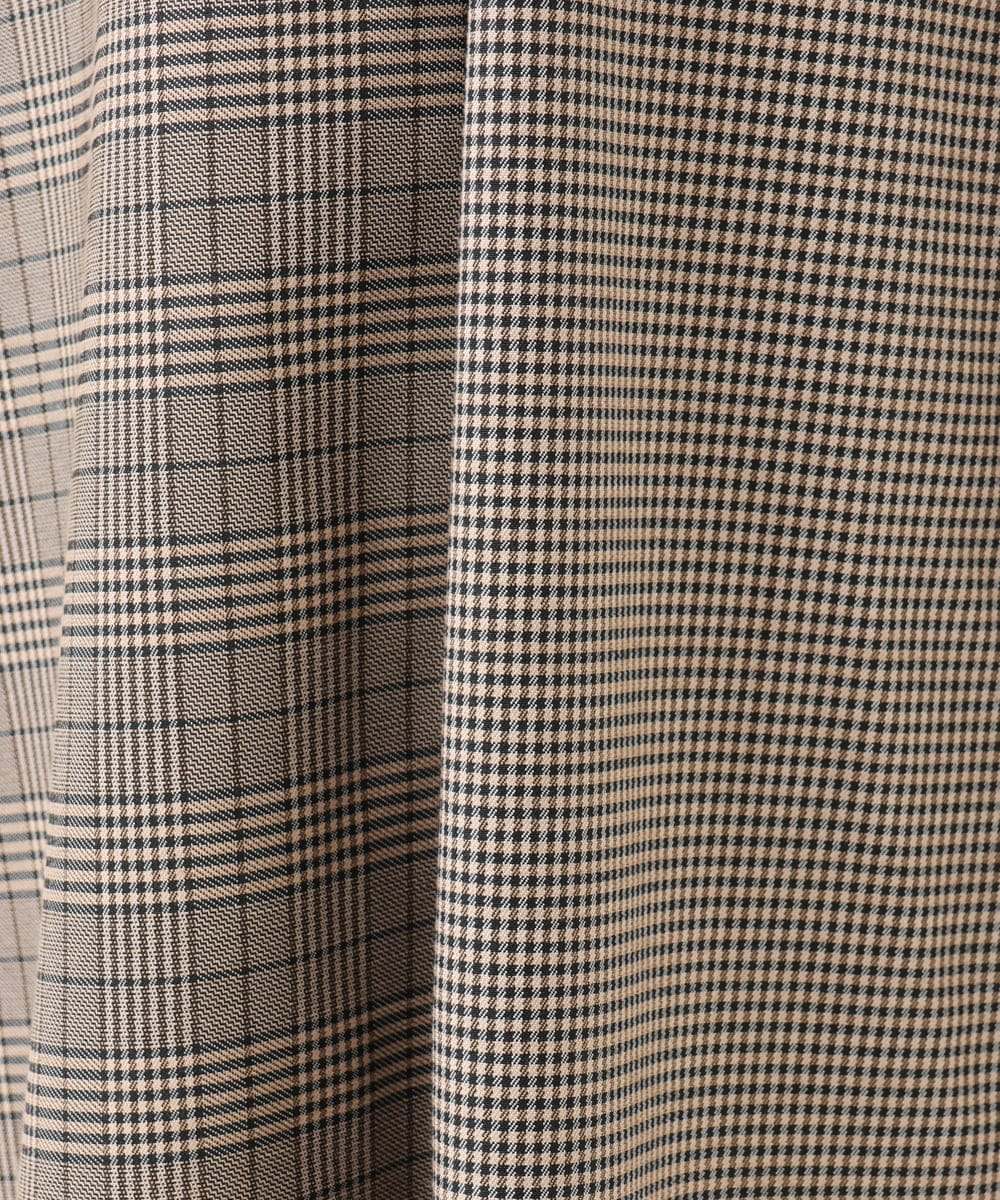 OLELD09139 eur3(エウルキューブ) 【野呂佳代さん着用/大きいサイズ】チェックジャンパースカート ダークブラウン