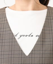 OLELD09139 eur3(エウルキューブ) 【野呂佳代さん着用/大きいサイズ】チェックジャンパースカート ダークブラウン