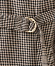 OLELD09139 eur3(エウルキューブ) 【野呂佳代さん着用/大きいサイズ】チェックジャンパースカート ダークブラウン