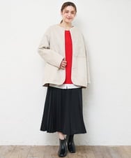 OLFLD01054 eur3(エウルキューブ) 【大きいサイズ】ドロップショルダーニット レッド