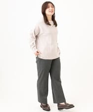 OLFLD01054 eur3(エウルキューブ) 【大きいサイズ】ドロップショルダーニット グレージュ