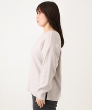 OLFLD01054 eur3(エウルキューブ) 【大きいサイズ】ドロップショルダーニット グレージュ