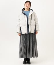 OLHLD08129 eur3(エウルキューブ) 【大きいサイズ】チェックプリーツスカート グレー