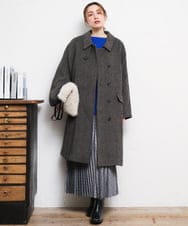 OLHLD08129 eur3(エウルキューブ) 【大きいサイズ】チェックプリーツスカート グレー