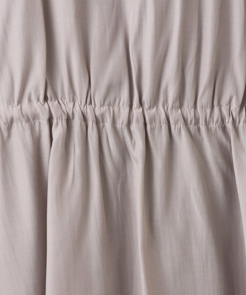 OLJDD06179 eur3(エウルキューブ) 【大きいサイズ】シア―ギャザーブルゾン グレージュ(89)