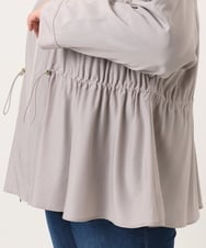 OLJDD06179 eur3(エウルキューブ) 【大きいサイズ】シア―ギャザーブルゾン グレージュ(89)