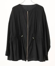 OLJDD06179 eur3(エウルキューブ) 【大きいサイズ】シア―ギャザーブルゾン ブラック(94)