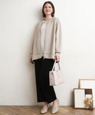 OLJDD09099 eur3(エウルキューブ) 【大きいサイズ】ジップアップブルゾン グレージュ