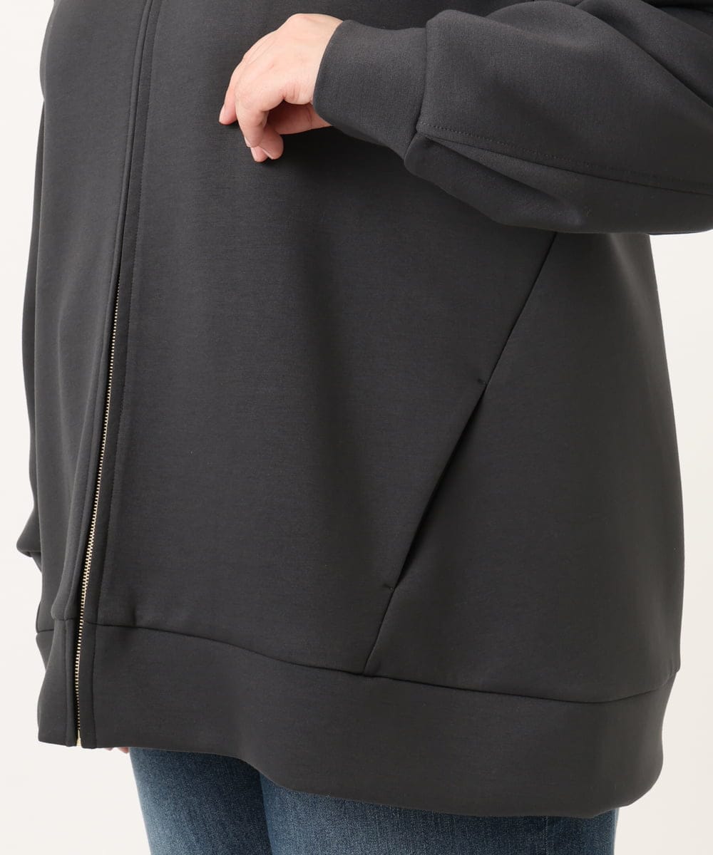 OLJDD09099 eur3(エウルキューブ) 【大きいサイズ】ジップアップブルゾン ダークグレー