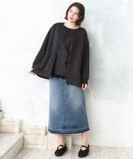 OLJDD09099 eur3(エウルキューブ) 【大きいサイズ】ジップアップブルゾン ダークグレー