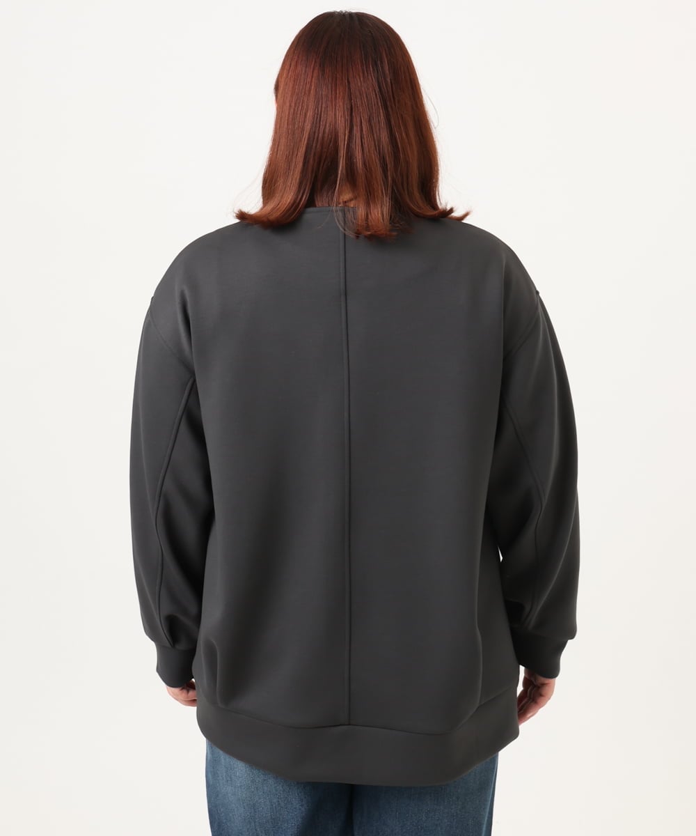 OLJDD09099 eur3(エウルキューブ) 【大きいサイズ】ジップアップブルゾン ダークグレー
