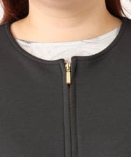 OLJDD09099 eur3(エウルキューブ) 【大きいサイズ】ジップアップブルゾン ダークグレー