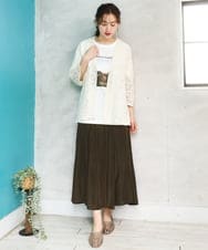 OLJFD01099 eur3(エウルキューブ) 【大きいサイズ】レースジャケット アイボリー