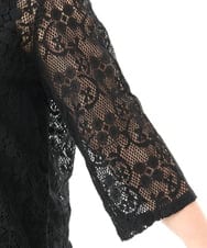 OLJFD01099 eur3(エウルキューブ) 【大きいサイズ】レースジャケット ブラック