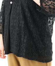 OLJFD01099 eur3(エウルキューブ) 【大きいサイズ】レースジャケット ブラック