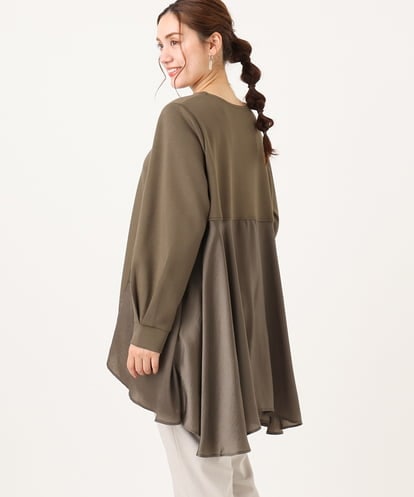 OLKAA34099 eur3 【大きいサイズ】バックサテンチュニック