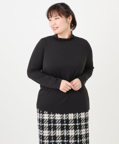 OLKAD09049 eur3 【大きいサイズ】ハイネック長袖カットソー