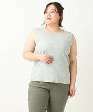 OLKGA08034 eur3(エウルキューブ) 【大きいサイズ】リブタンクトップ ライトグレー(91)