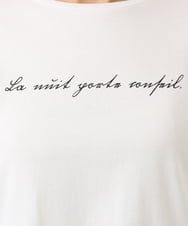 OLKLD16064 eur3(エウルキューブ) 【大きいサイズ】コットンロゴ長袖Tシャツ ホワイト