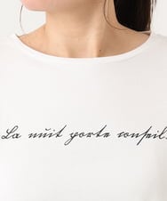 OLKLD16064 eur3(エウルキューブ) 【大きいサイズ】コットンロゴ長袖Tシャツ ホワイト