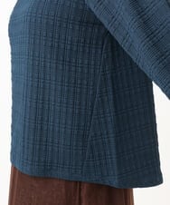 OLKLD19069 eur3(エウルキューブ) 【大きいサイズ】千鳥ジャカードカットソー ネイビー