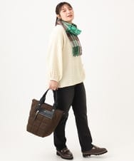 OLKLD19069 eur3(エウルキューブ) 【大きいサイズ】千鳥ジャカードカットソー アイボリー