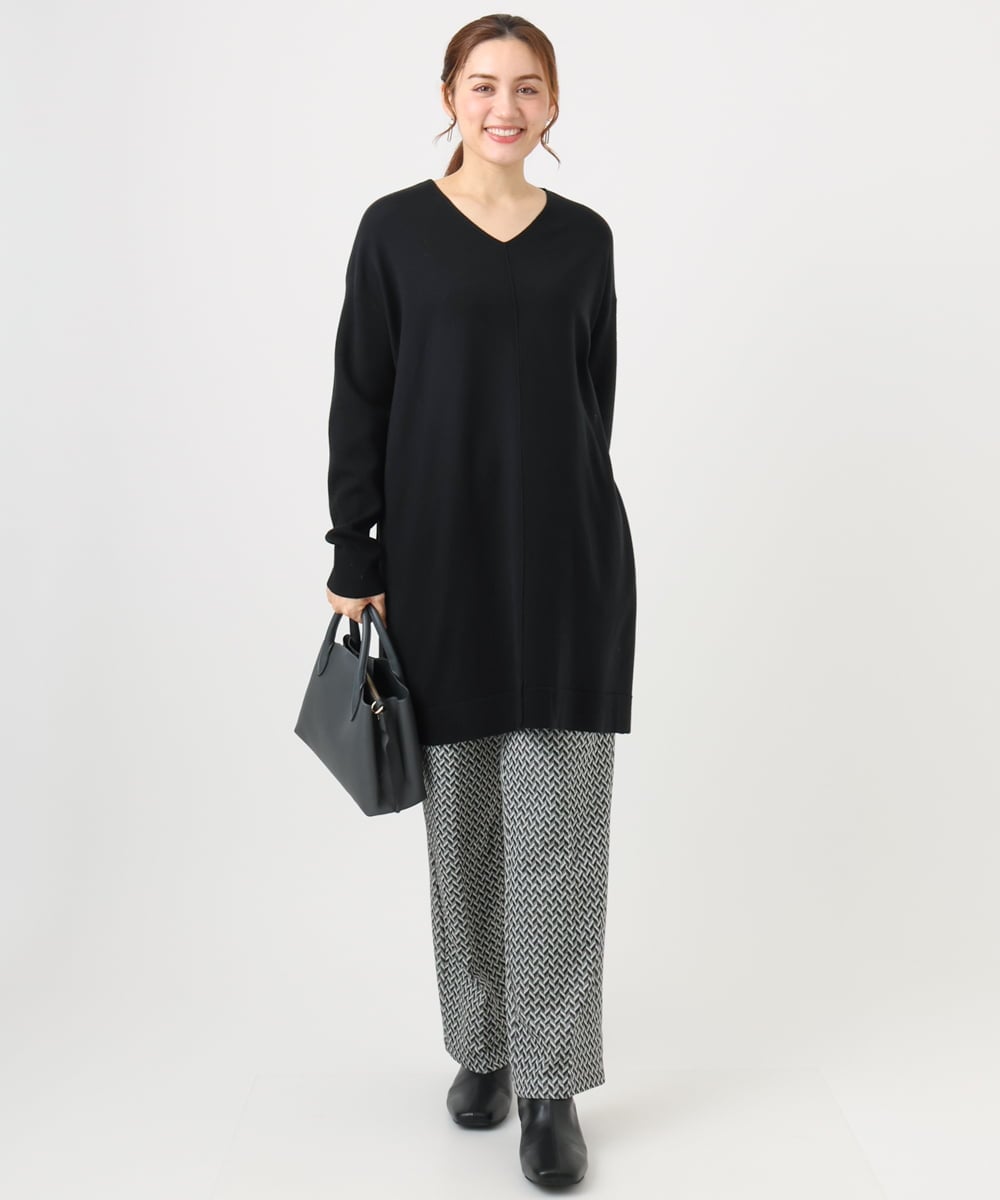 OLLBD22099 eur3(エウルキューブ) 【大きいサイズ】ストレートジャージーパンツ ダークグレー(93)