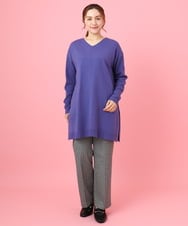 OLLBD22099 eur3(エウルキューブ) 【大きいサイズ】ストレートジャージーパンツ ダークグレー(93)