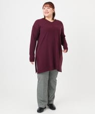 OLLBD22099 eur3(エウルキューブ) 【大きいサイズ】ストレートジャージーパンツ ダークグレー(93)