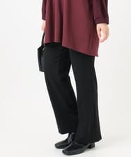 OLLBD22099 eur3(エウルキューブ) 【大きいサイズ】ストレートジャージーパンツ ブラック(94)