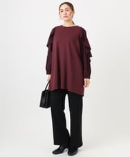 OLLBD22099 eur3(エウルキューブ) 【大きいサイズ】ストレートジャージーパンツ ブラック(94)