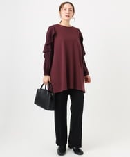OLLBD22099 eur3(エウルキューブ) 【大きいサイズ】ストレートジャージーパンツ ブラック(94)