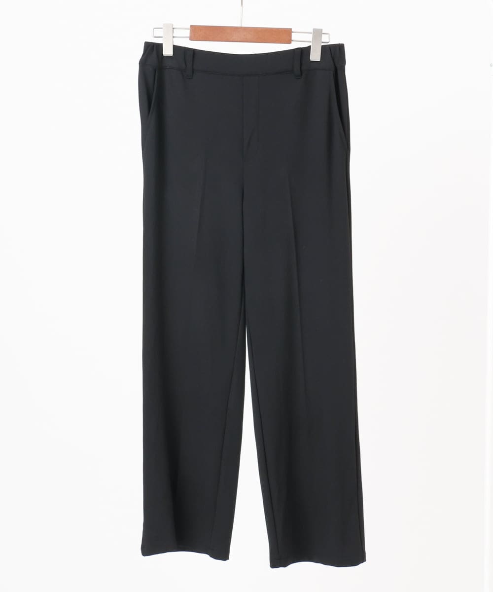 OLLBD22099 eur3(エウルキューブ) 【大きいサイズ】ストレートジャージーパンツ ブラック(94)